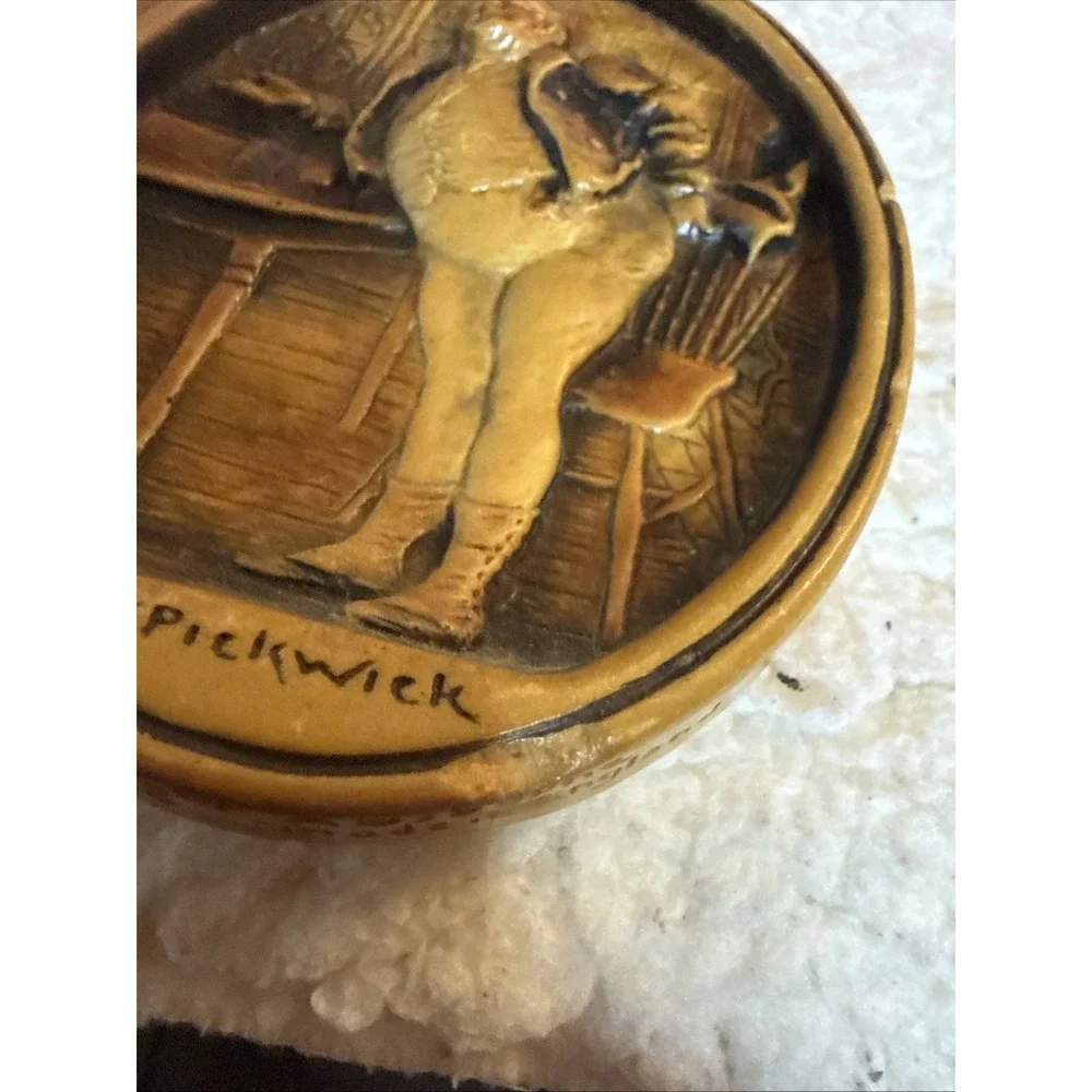Vintage Antique 3d Painted Wall Plaque 5x3.5